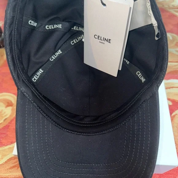 Celine Black Hat with Cream Emblem - Picture 2 of 4